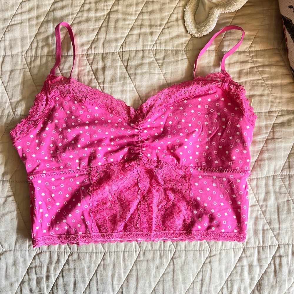 BRAND NEW Gilly Hicks Pink Unlined Bralette